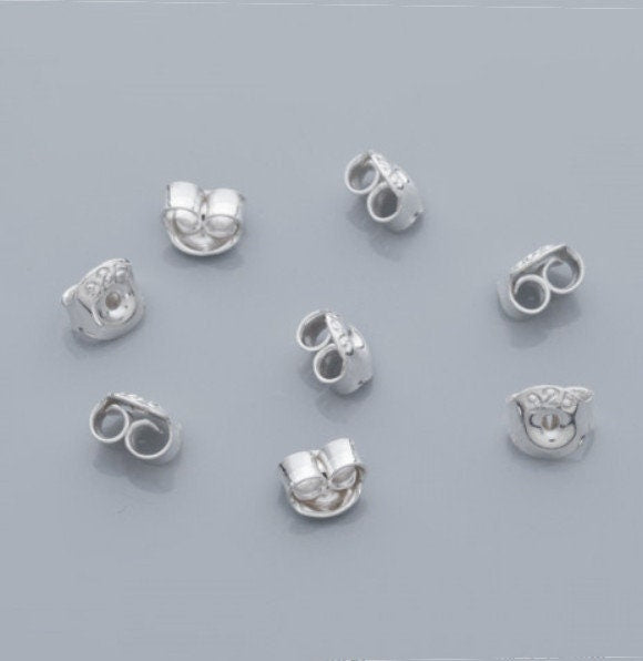 Sterling Silver Earring Backs for Ear Studs 0.8mm - Butterfly Style - Sold per Pair