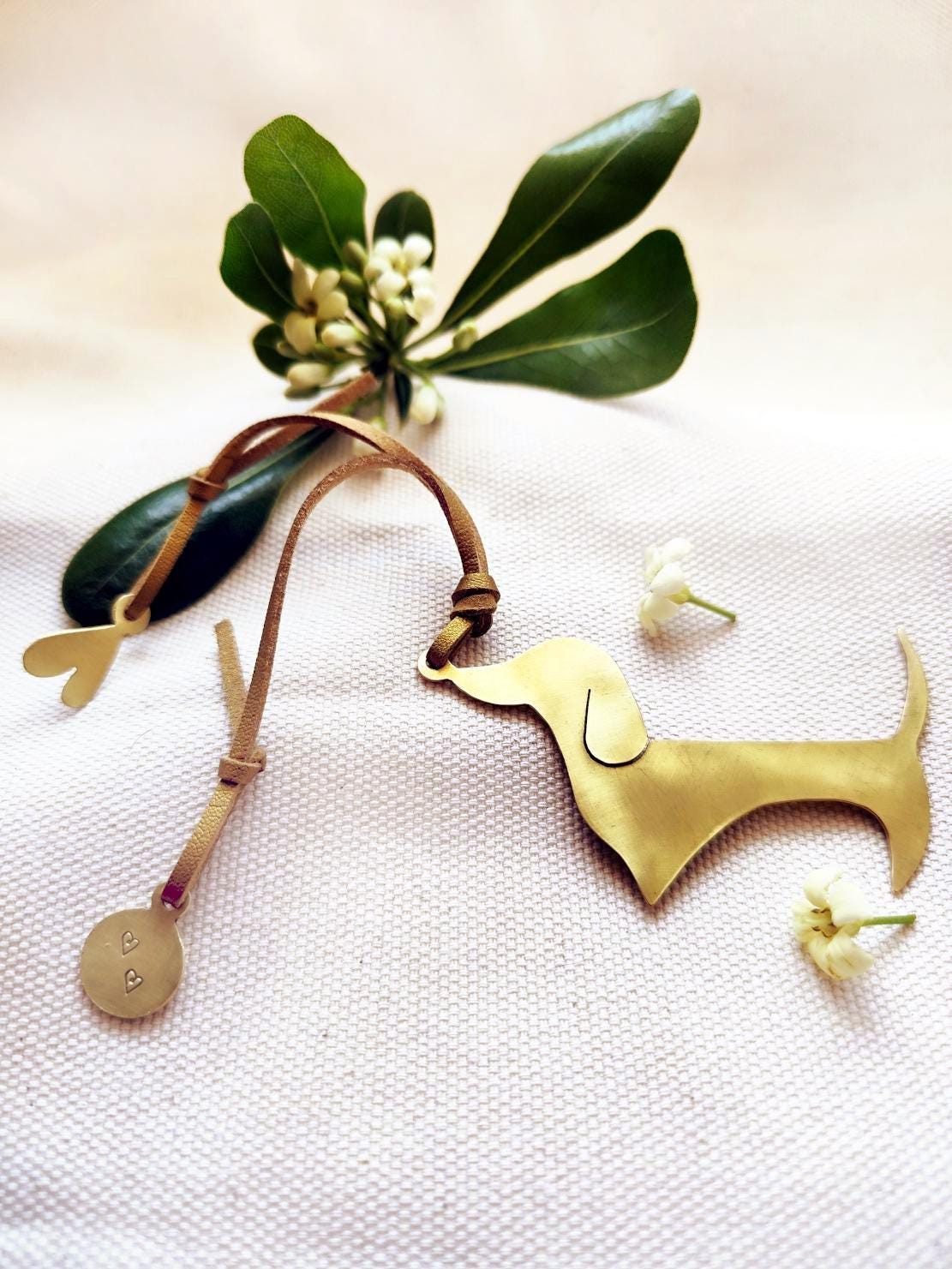 Artsy Brass Greyhound Bookmark - Personalized Dog Lover Gift