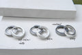 Silver Huggies 14mm with Satin / Matte / Shiny Texture