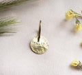 25mm Hammered Brass Round Pet Tag / Personalized ID / Key-ring Charm