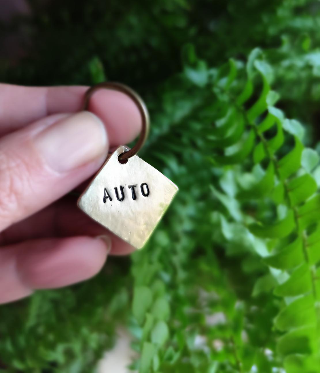 Personalized Square Dog/Cat Tag Smooth/Textured/Shiny / Custom Key-ring Pendant