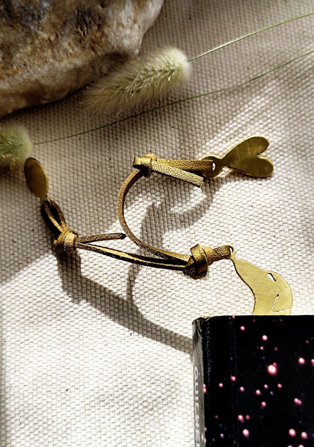 Artsy Brass Greyhound Bookmark - Personalized Dog Lover Gift