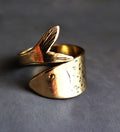 Golden Brass Wrap Fish Ring