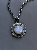 Moon Face Talisman Necklace Silver