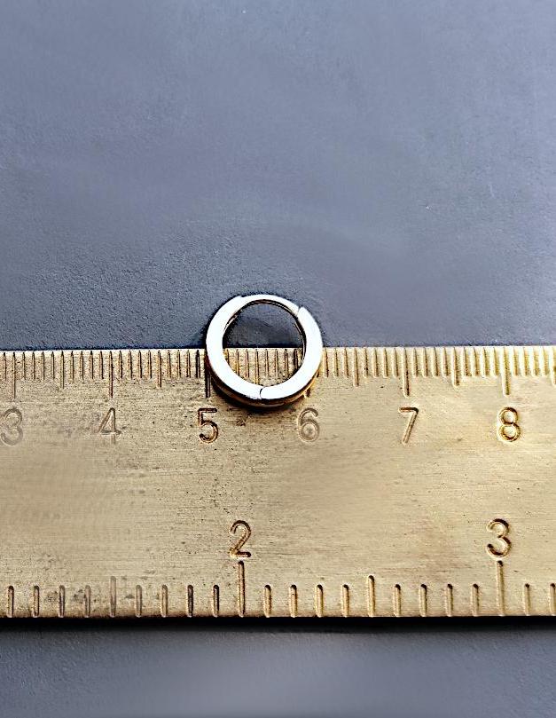 Textured or Smooth Solid Sterling Huggies 12mm Small