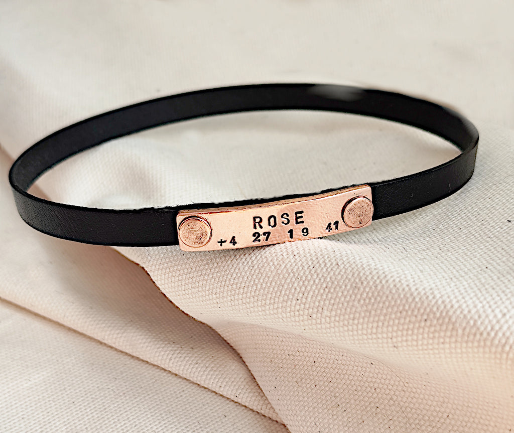 Lightweight Pet Collar with Copper Nameplate - Comfy Indoor Dog Collar w. Custom Stamped Tag